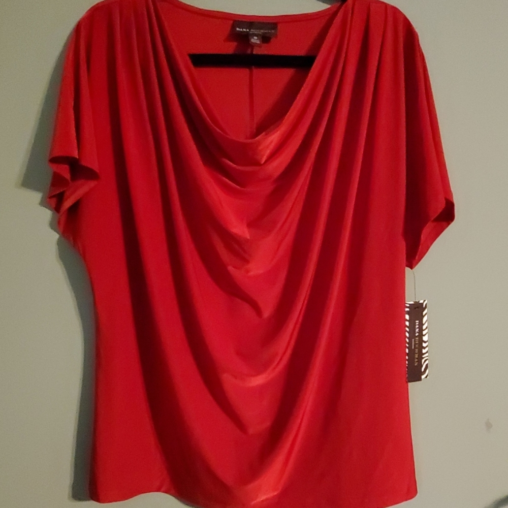 Womens Drape Neck Blouse